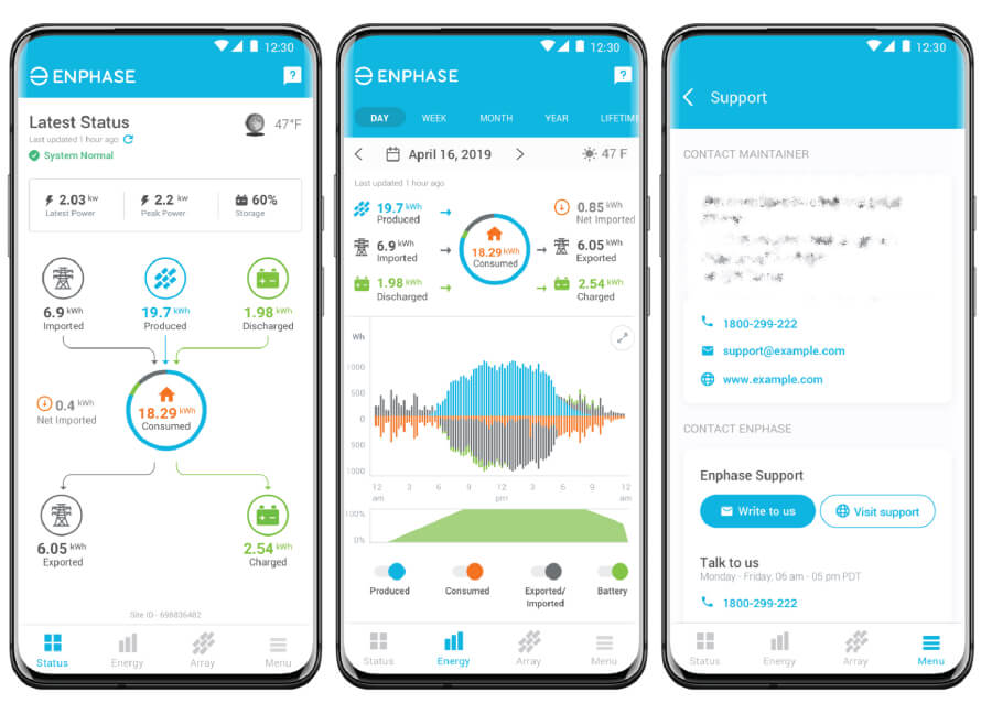 App điện mặt trời không hiển thị sản lượng