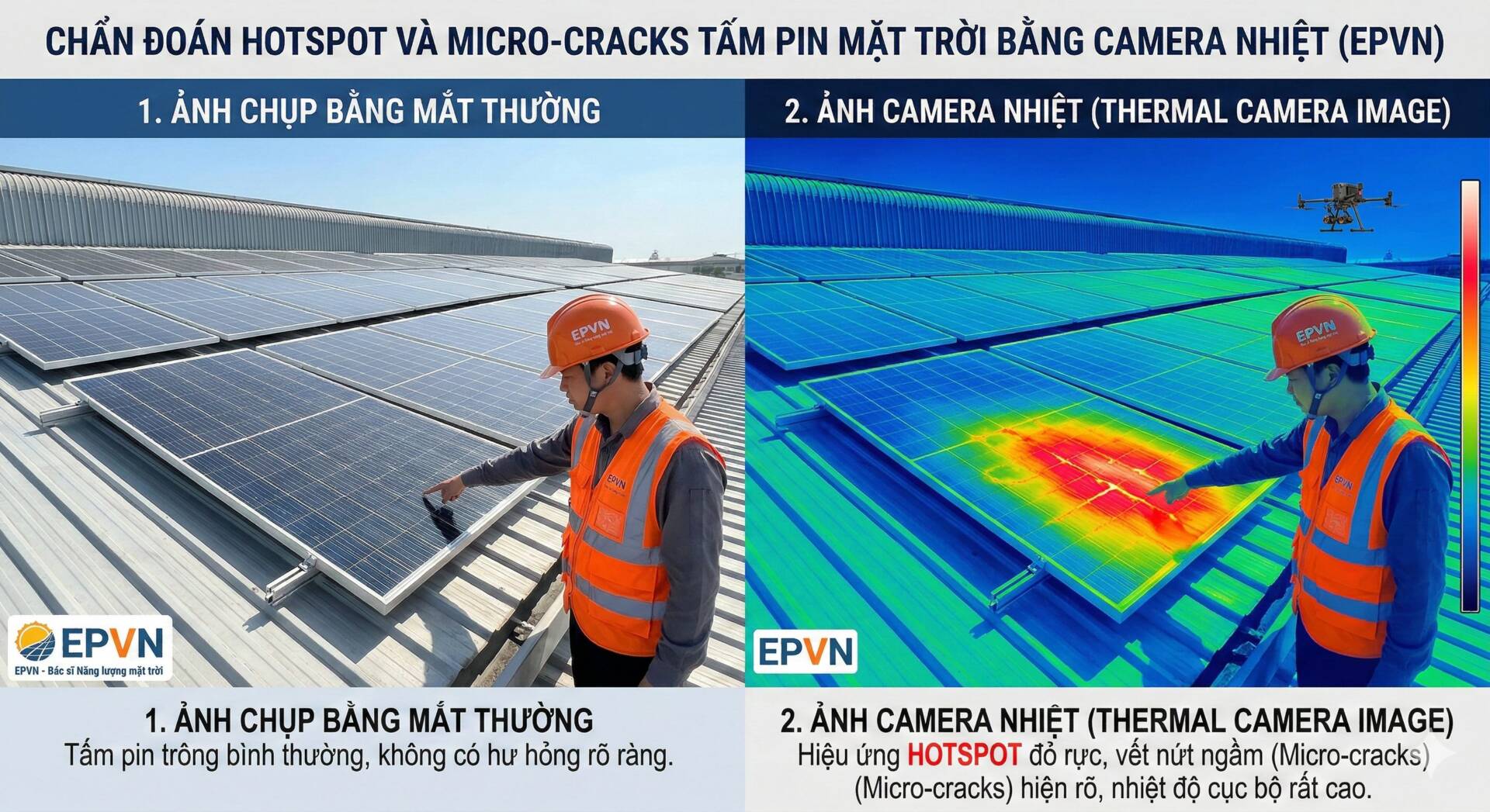 camera nhiet phat hien hieu ung hotspot tren tam pin mat troi